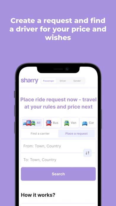 Sharry: Bus,coach & carpooling Screenshot