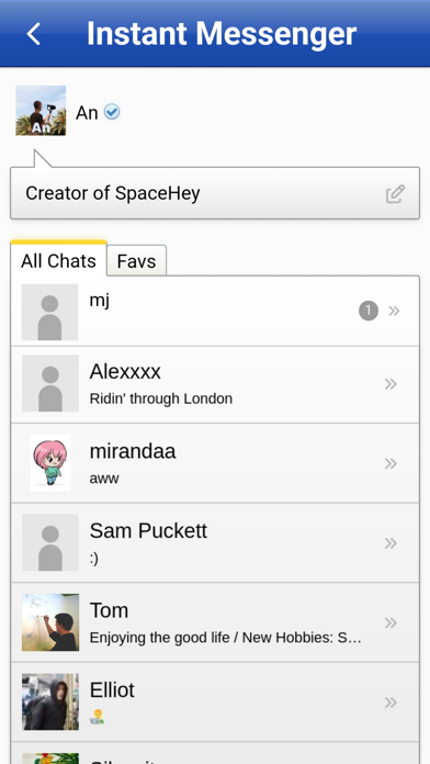 SpaceHey Mobile Screenshot
