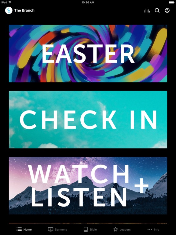 The Branch Church iPad screenshot 1 - Lifestyle app