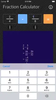 How to cancel & delete fraction calculator - math 1