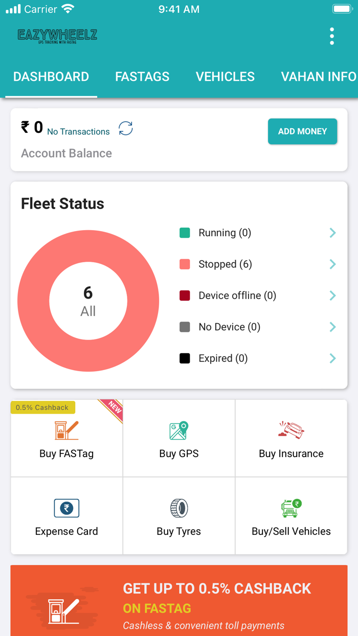 EazyWheelz GPS, RTO  FASTag