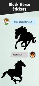 Black Horse Cowboy Stickers screenshot #2 for iPhone