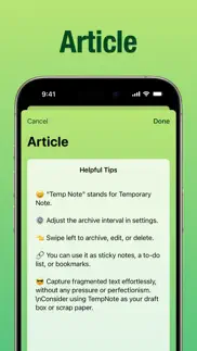 How to cancel & delete temp note -your temporary note 1