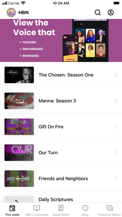 Hosanna Broadcasting Network Screenshot