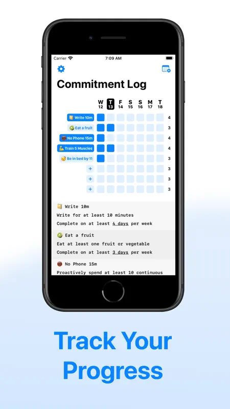 Commitment Log screenshot 2 of 5