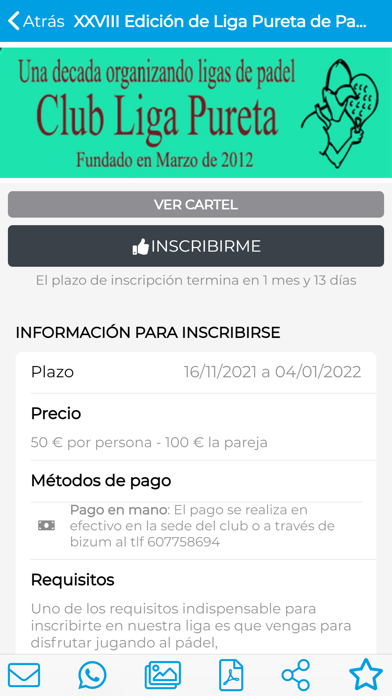Liga Pureta de Padel Screenshot