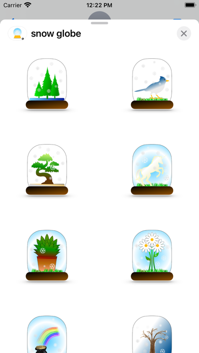 snow globes stickers Screenshot