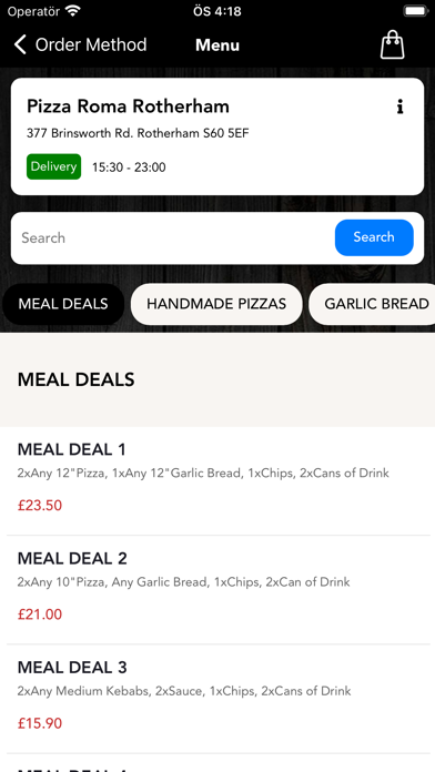 Pizza Roma Brinsworth Screenshot