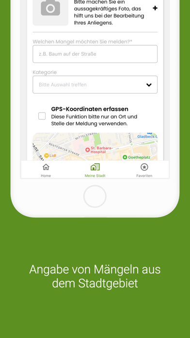 Gladbeck-App Screenshot