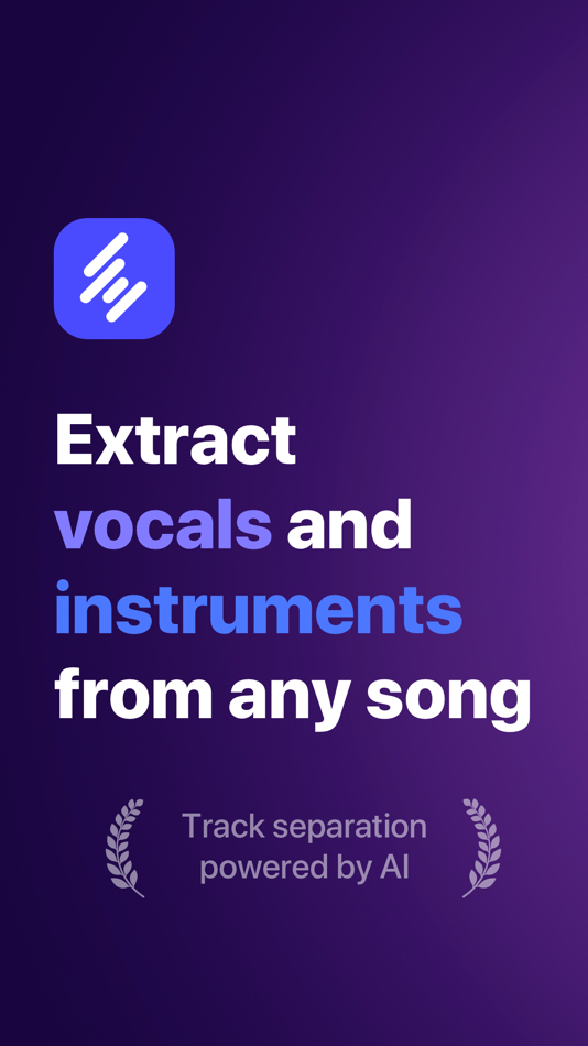 #1. Unmix AI Voice Drums Extractor (iOS) 由: Beat Squad LLC