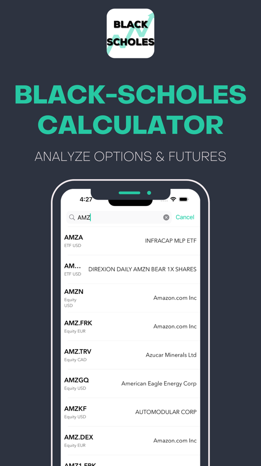 #1. Black Scholes Calculator (iOS) 来自: Vincent Lazzara