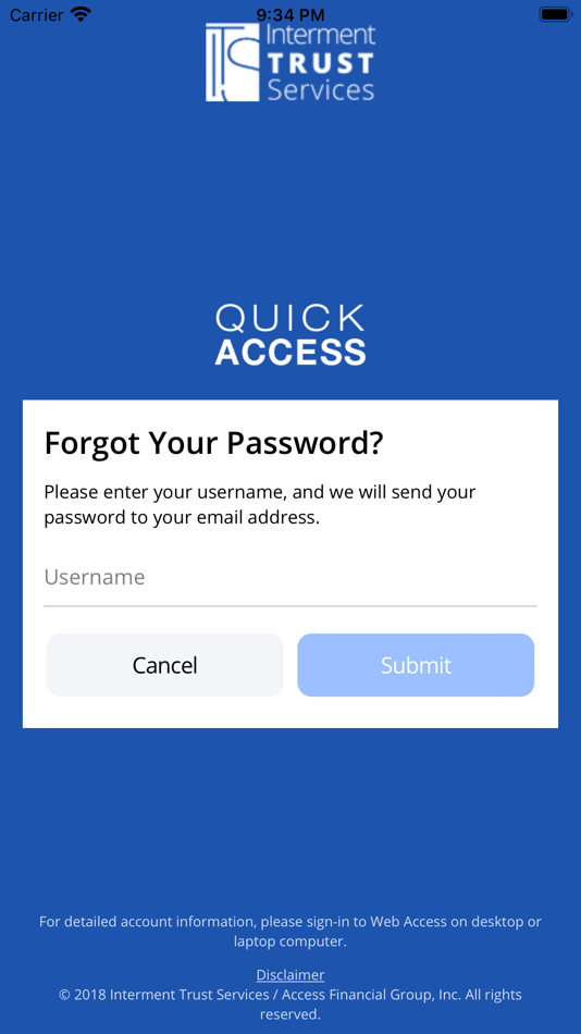 #3. Quick Access from ITS (iOS) By: Access Financial Group, Inc.