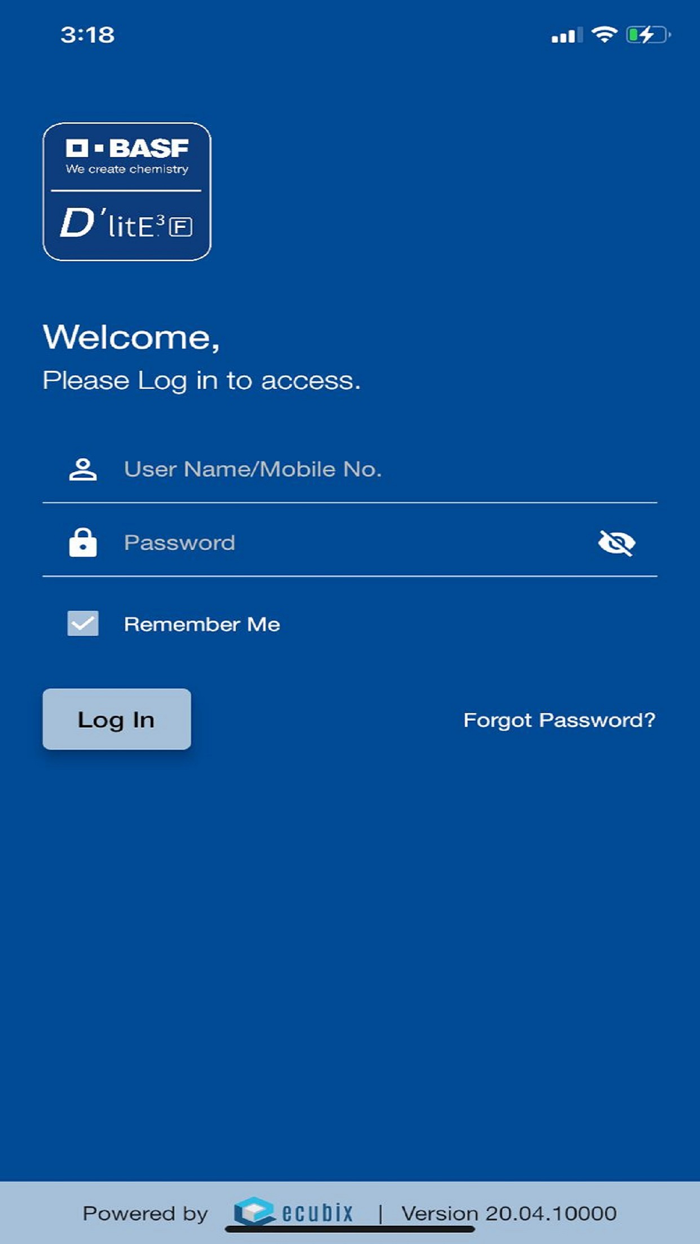 BASF Dlite3 Dashboard