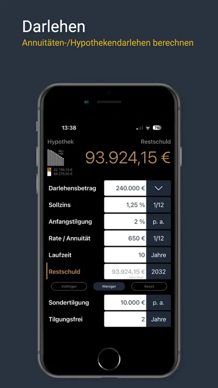 Finanzrechner MarkMoney3 screenshot 5 of 9