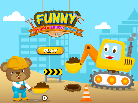 Funny Construction Trucks Game iPad screenshot
