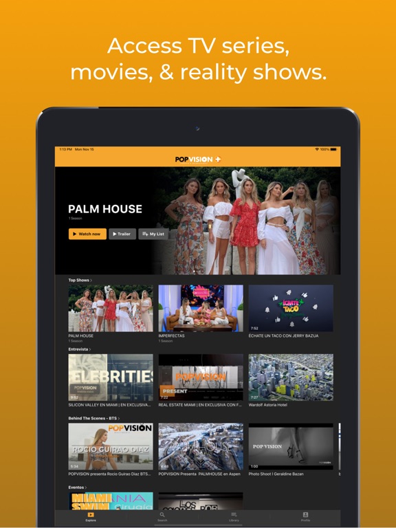 POPVISION PLUS iPad screenshot 2 - Entertainment app