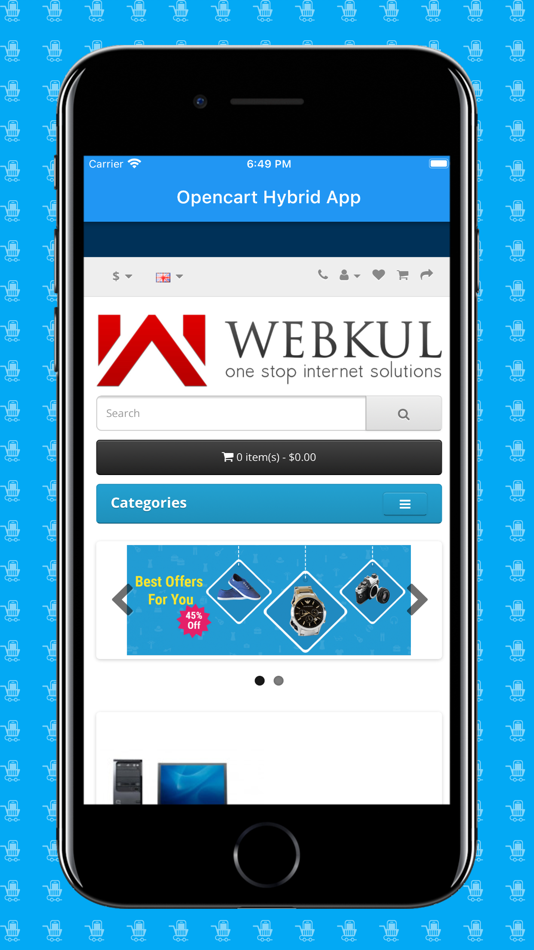#2. Opencart Hybrid App (iOS) Podle: Mobikul