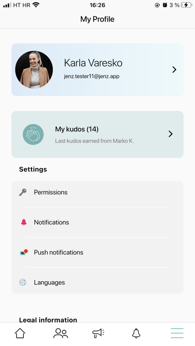 Jenz App Screenshot