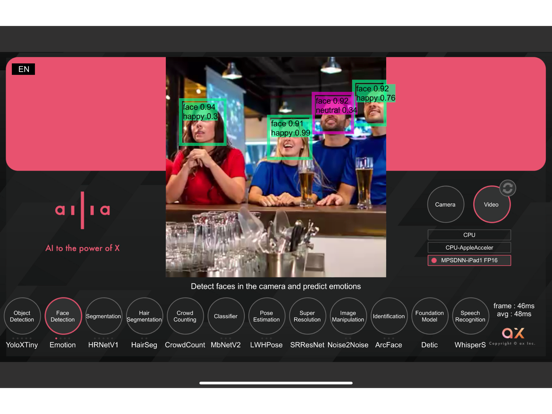ailia AI showcase iPad screenshot