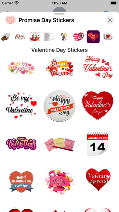 Screenshot #3 pour Promise Day Stickers