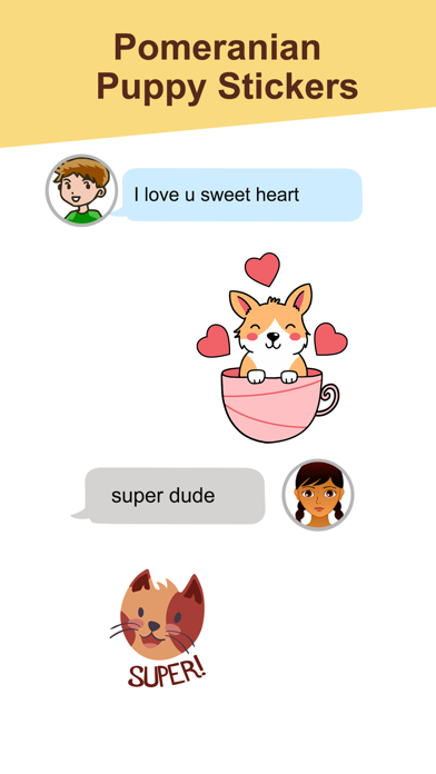 Screenshot #2 pour Pomeranian Puppy Stickers Cute