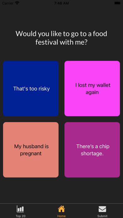 Excuse Database Screenshot