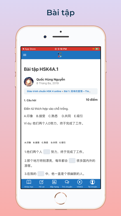 HSK online - Học tiếng Trung Screenshot