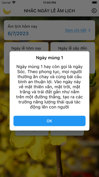 Nhắc Ngày Lễ Âm Lịch Screenshot