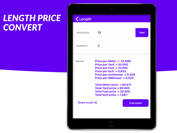 Unit Price Converter