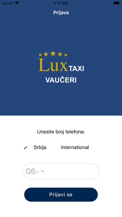 Lux Taxi - Vaučeri Screenshot
