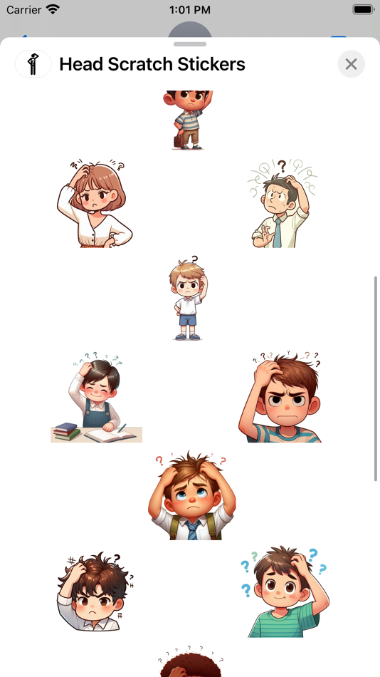 #2. Head Scratch Stickers (iOS) By: Paul Scott