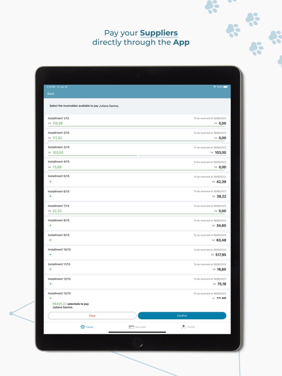 Finpet iPad screenshot