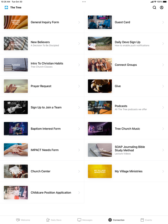 The Tree Church iPad screenshot 4 - Lifestyle app