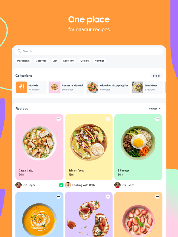 Samsung Food: Meal Planning iPad app afbeelding 2