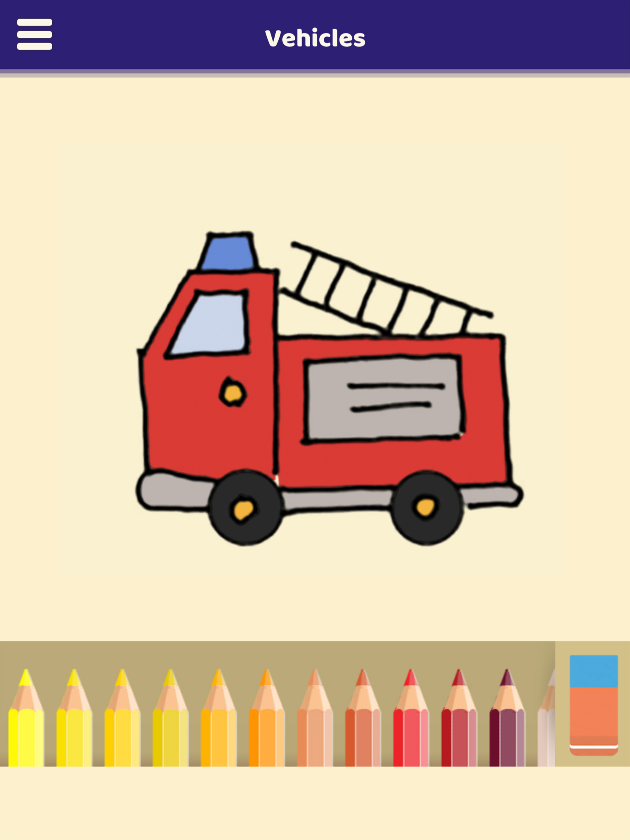 Vehicle Coloring Book