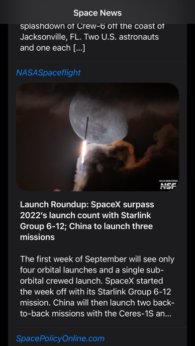 Space News Screenshot