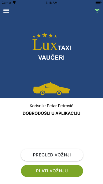 Lux Taxi - Vaučeri Screenshot