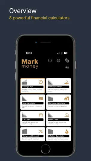 Capture d'écran de Financial Calculator MarkMoney sur iPhone 1