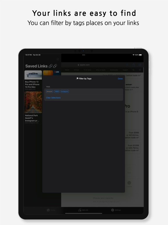 LinkVault iPad screenshot 4 - Utilities app