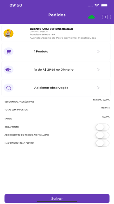 Pedidos Móveis Screenshot