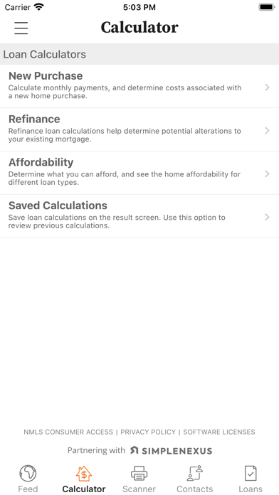 Keys Financial Mtg Mobile App Screenshot