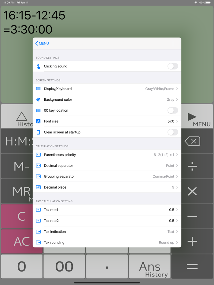 Calculator PanecalST Plus