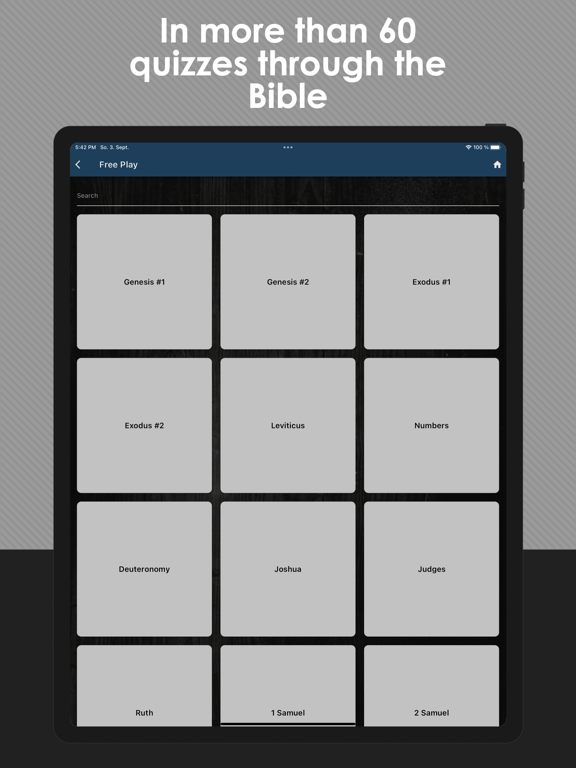 Discover the Bible - the Quiz iPad screenshot 2 - Games app