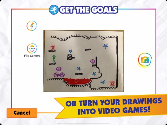 Turn your drawings into video games with Pixicade Mobile Game Maker! D