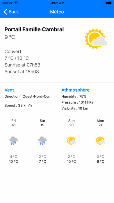 PORTAIL FAMILLE CAMBRAI Screenshot
