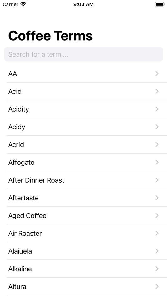 Coffee Terms - 3.1 - (iOS)