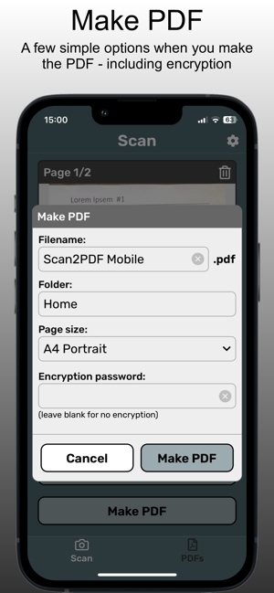 Scan2PDF Mobile Screenshot