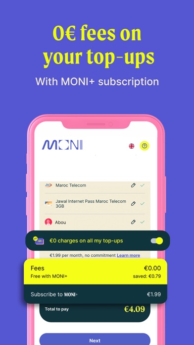 MONI | Mobile & Prepaid topups Screenshot