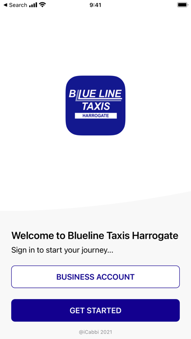 Blueline Taxis Harrogate. Screenshot