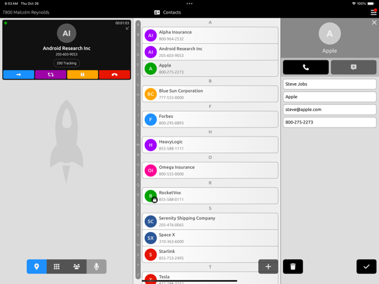 RocketVox Next iPad screenshot 3 - Business app